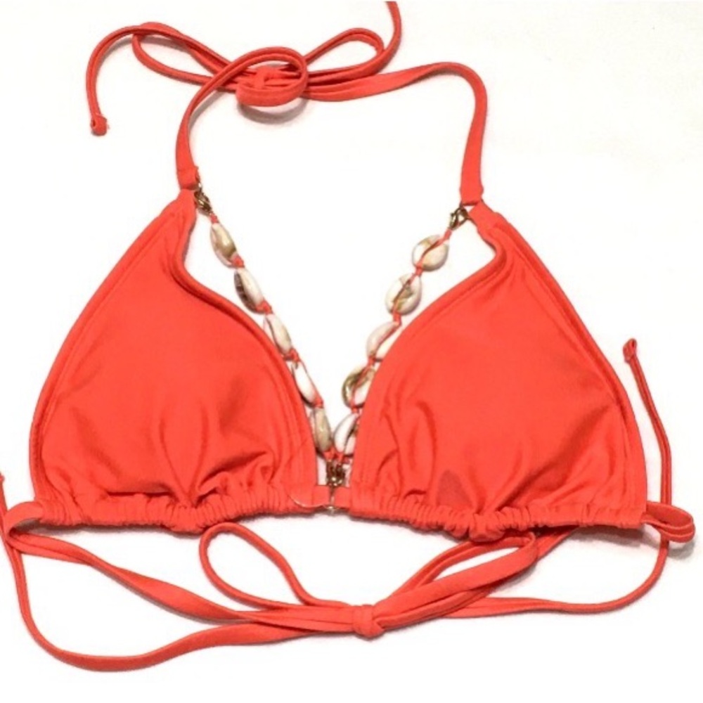 Wild Fable M (8-10) Removable Pads Triangle Bikini Top Removable Shell Trim